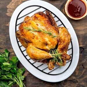 Oval Roasting Rack with Integrated Feet, Baking Rack, Roasting- Black